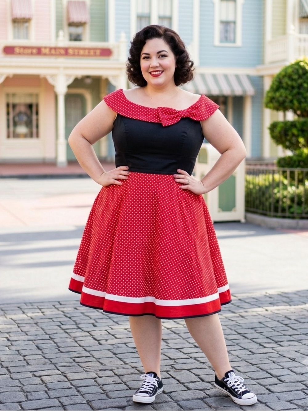 Disney Dress Shop Minnie Mouse Swing Dress. Cosplay, Pin-Up Rockabilly Americana